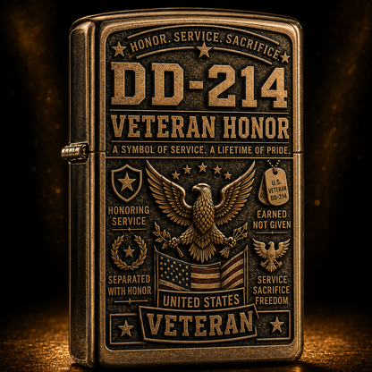 ⚡️ Last Day 49% OFF — DD-214 Veteran Tribute Lighter 🎁 Limited to 214 Pieces · Buy 2 & Get Free Shipping