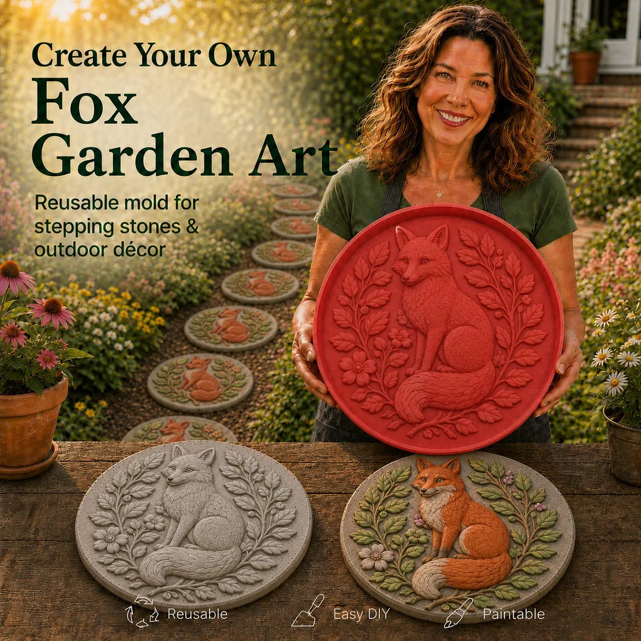 💥 LAST DAY 48% OFF - Reusable Animal-Themed Garden Art Mold – Bring Nature to Life in Your Garden (📦Buy 2 Free Shipping)