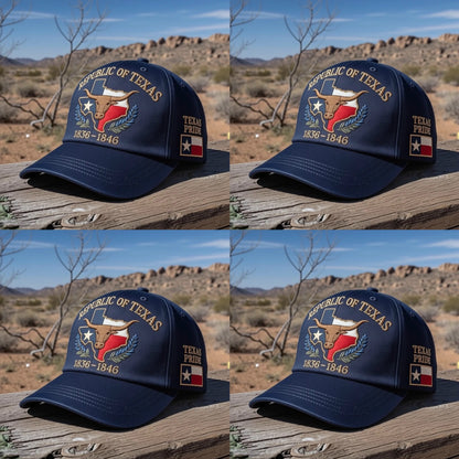 Texas Pride Runs Deep 🤠 – Republic of Texas Heritage Embroidered Hat