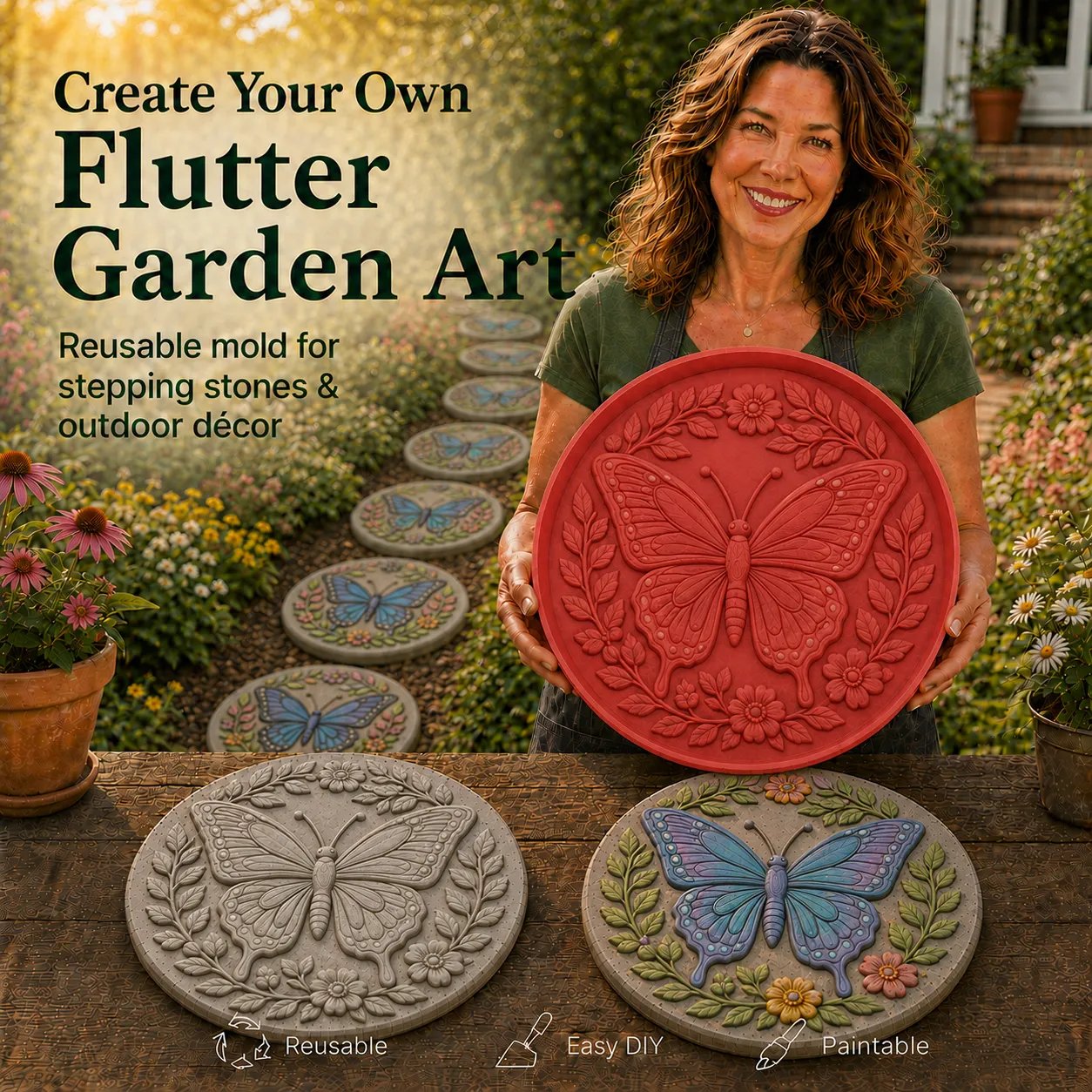 💥 LAST DAY 48% OFF - Reusable Animal-Themed Garden Art Mold – Bring Nature to Life in Your Garden (📦Buy 2 Free Shipping)