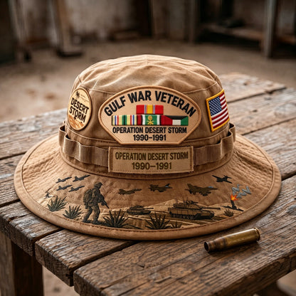 🇺🇸 Last Day Promo: 69% OFF 🎖️ - Gulf War Veteran Desert Storm Tribute Boonie Hat