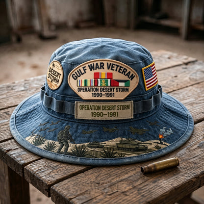 🇺🇸 Last Day Promo: 69% OFF 🎖️ - Gulf War Veteran Desert Storm Tribute Boonie Hat