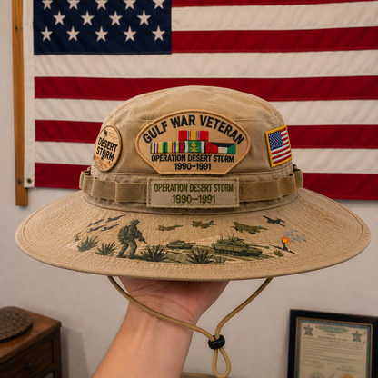 🇺🇸 Last Day Promo: 69% OFF 🎖️ - Gulf War Veteran Desert Storm Tribute Boonie Hat