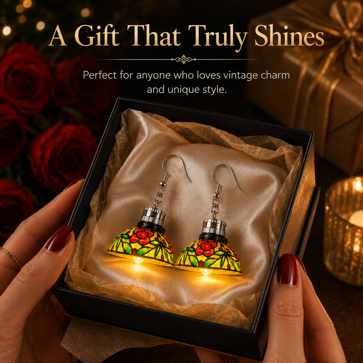 Handmade Vintage Light-Up Chandelier Earrings - Only 11 Left