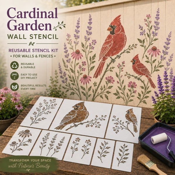 💥 LAST DAY 49% OFF – 🌿 Garden Wall StencilTM Collection | Make your walls look lively and not monotonous