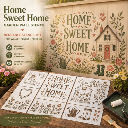 💥 LAST DAY 49% OFF – 🌿 Garden Wall StencilTM Collection | Make your walls look lively and not monotonous