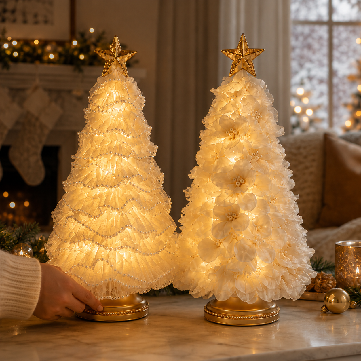 DIY Lighted Christmas Tree Craft Kit with 6-Hour Timer