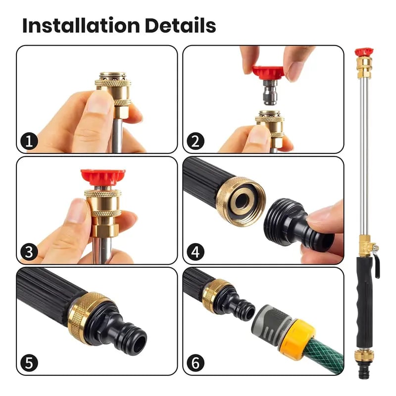 🔥Last Day 49% OFF - 🛠️2026 Upgraded Heavy-Duty Jet Nozzle Power Washer for Garden Hose