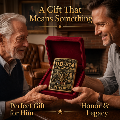 ⚡️ Last Day 49% OFF — DD-214 Veteran Tribute Lighter 🎁 Limited to 214 Pieces · Buy 2 & Get Free Shipping