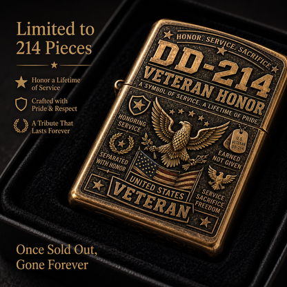 ⚡️ Last Day 49% OFF — DD-214 Veteran Tribute Lighter 🎁 Limited to 214 Pieces · Buy 2 & Get Free Shipping