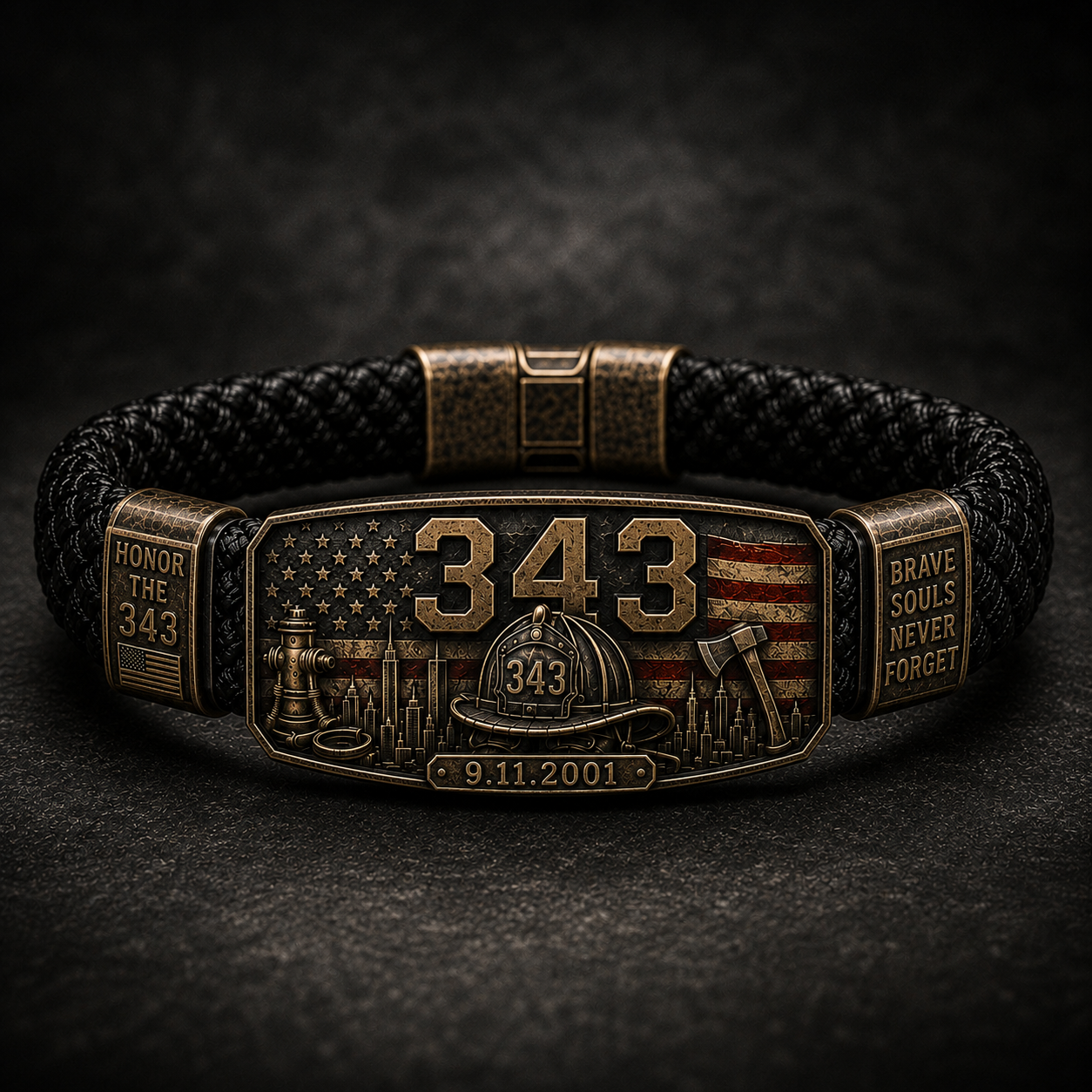 🔥 343 Firefighter Honor Bracelet – Made by Retired Firefighter “James Miller”