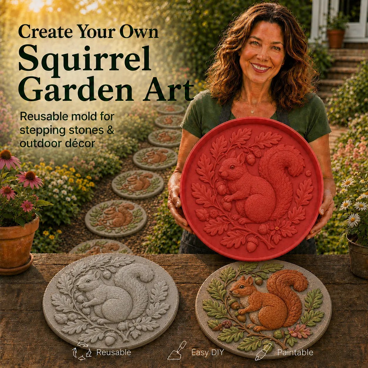 💥 LAST DAY 48% OFF - Reusable Animal-Themed Garden Art Mold – Bring Nature to Life in Your Garden (📦Buy 2 Free Shipping)