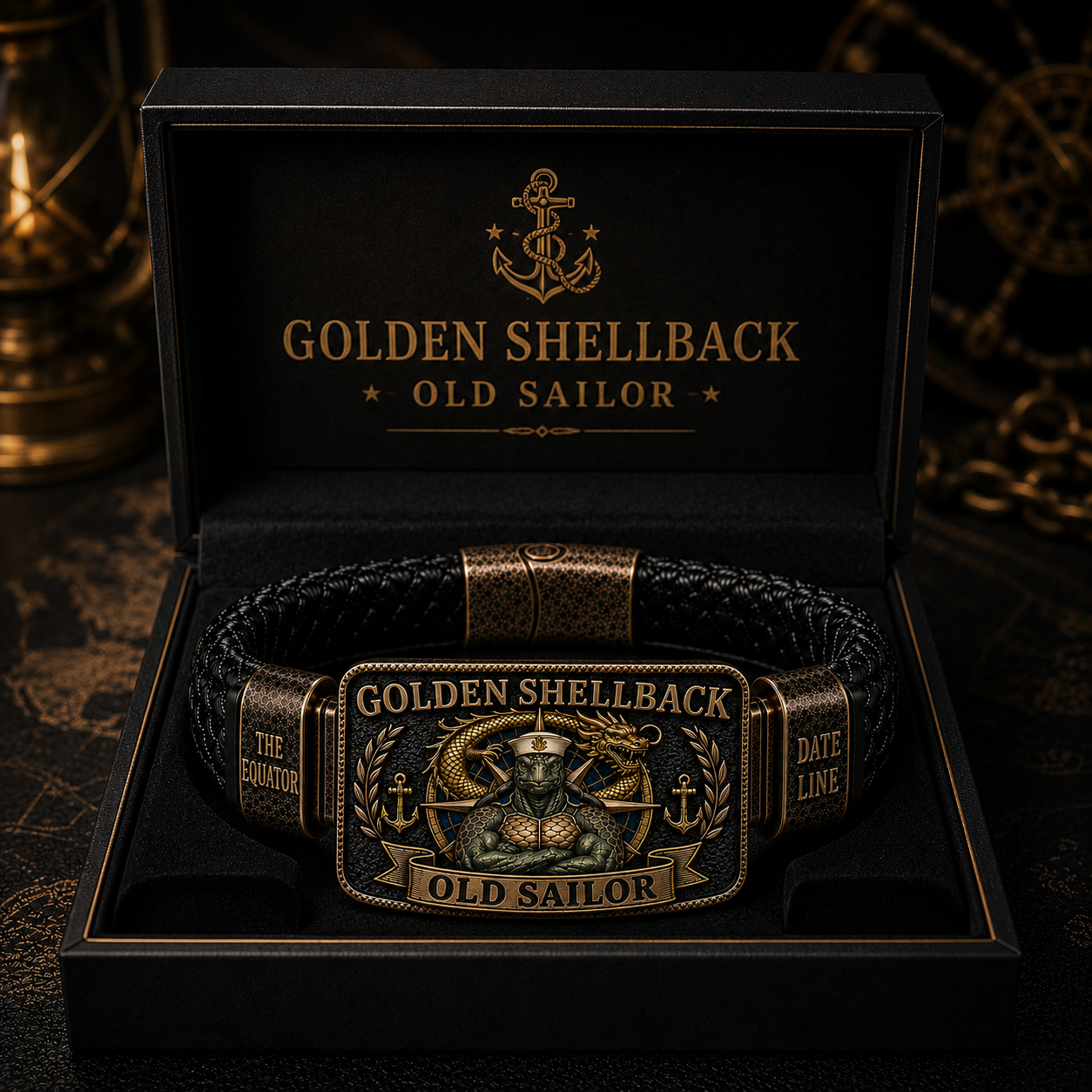⚓Last Day Promo: 49% OFF - 🐢Golden Shellback Old Sailor Honor Bracelet