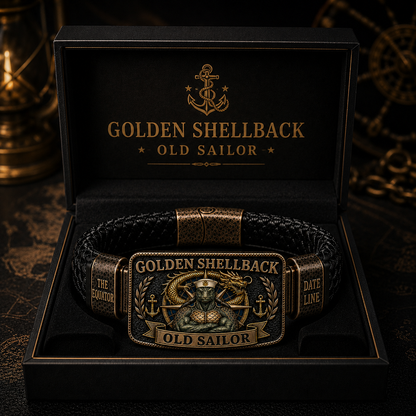 ⚓Last Day Promo: 49% OFF - 🐢Golden Shellback Old Sailor Honor Bracelet