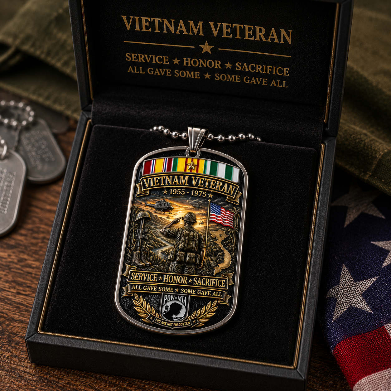 Last Day Promo: 48% OFF 🎖️Vietnam Veteran All Gave Some Some Gave All Tribute Dog Tag Necklace