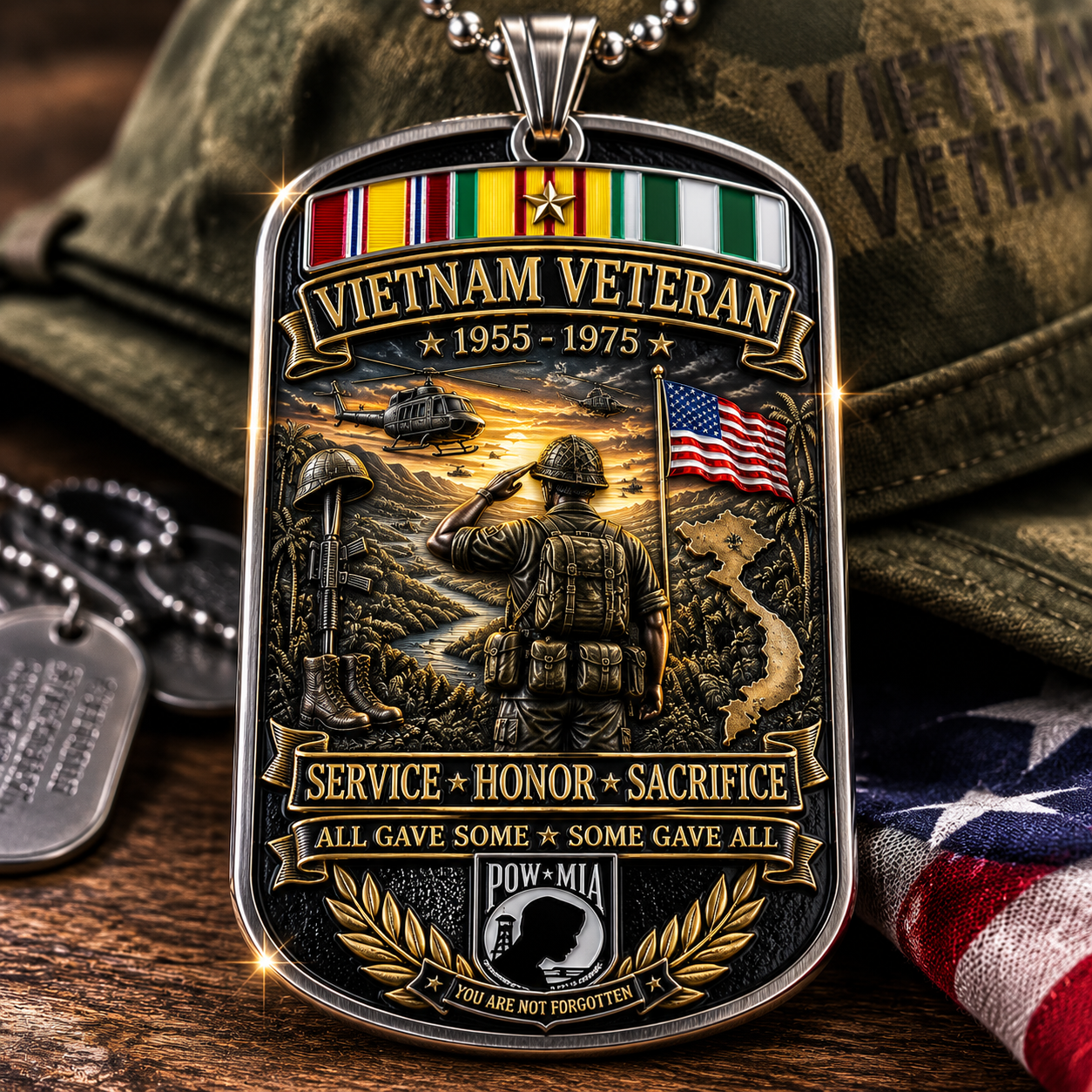 Last Day Promo: 48% OFF 🎖️Vietnam Veteran All Gave Some Some Gave All Tribute Dog Tag Necklace