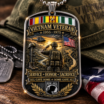Last Day Promo: 48% OFF 🎖️Vietnam Veteran All Gave Some Some Gave All Tribute Dog Tag Necklace
