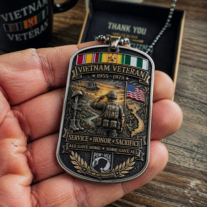 Last Day Promo: 48% OFF 🎖️Vietnam Veteran All Gave Some Some Gave All Tribute Dog Tag Necklace