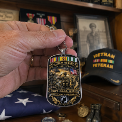 Last Day Promo: 48% OFF 🎖️Vietnam Veteran All Gave Some Some Gave All Tribute Dog Tag Necklace