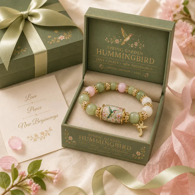 🌿 Love, Peace & Spring Blessings 💖 | 2026 Limited Edition Bracelet - Handcrafted from Agate & Jade