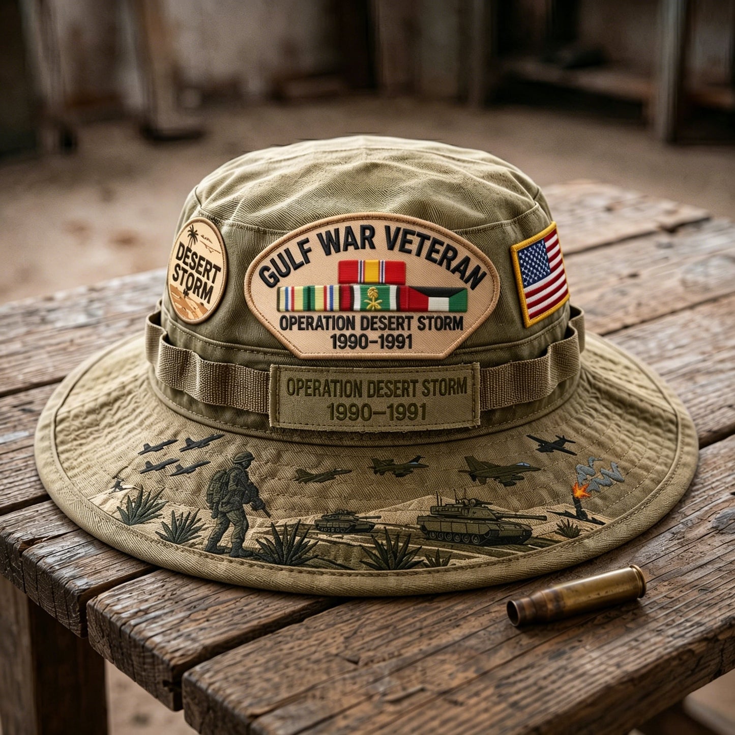 🇺🇸 Last Day Promo: 69% OFF 🎖️ - Gulf War Veteran Desert Storm Tribute Boonie Hat
