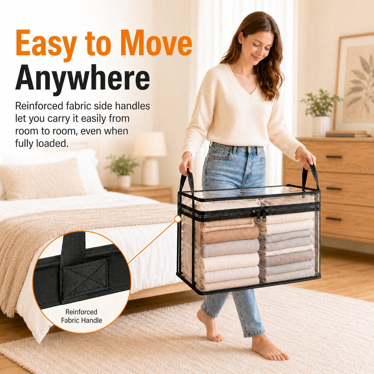Clear PVC Storage Bins with Handles – for Books, Toys, Media, & Organizing🧸📚