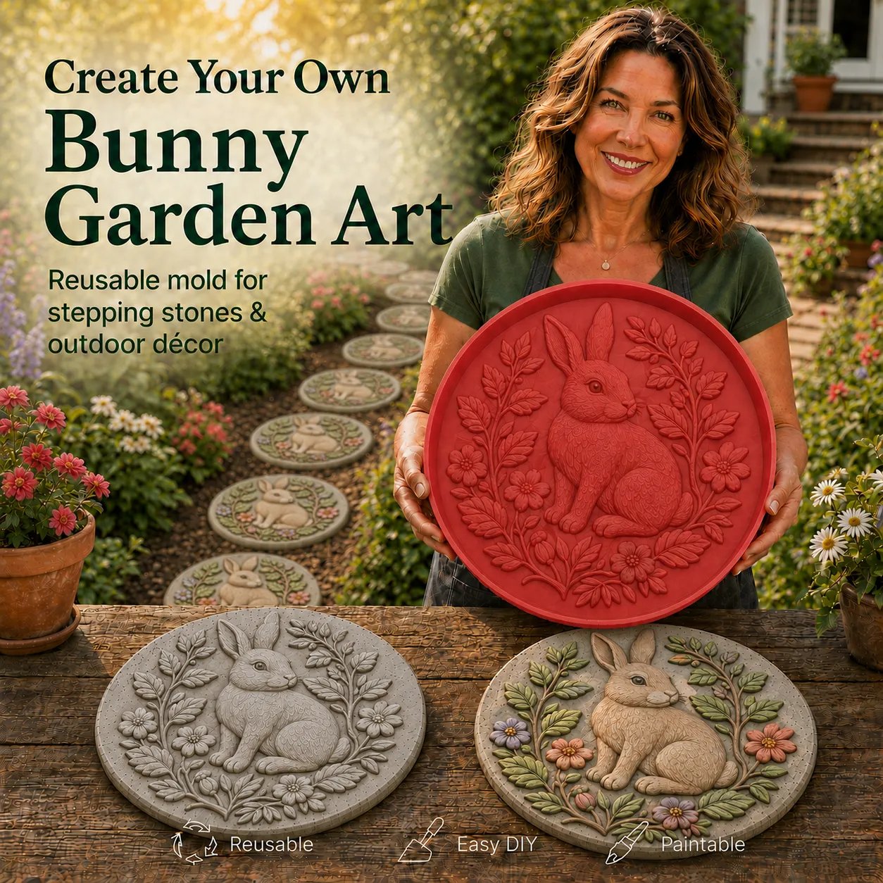💥 LAST DAY 48% OFF - Reusable Animal-Themed Garden Art Mold – Bring Nature to Life in Your Garden (📦Buy 2 Free Shipping)