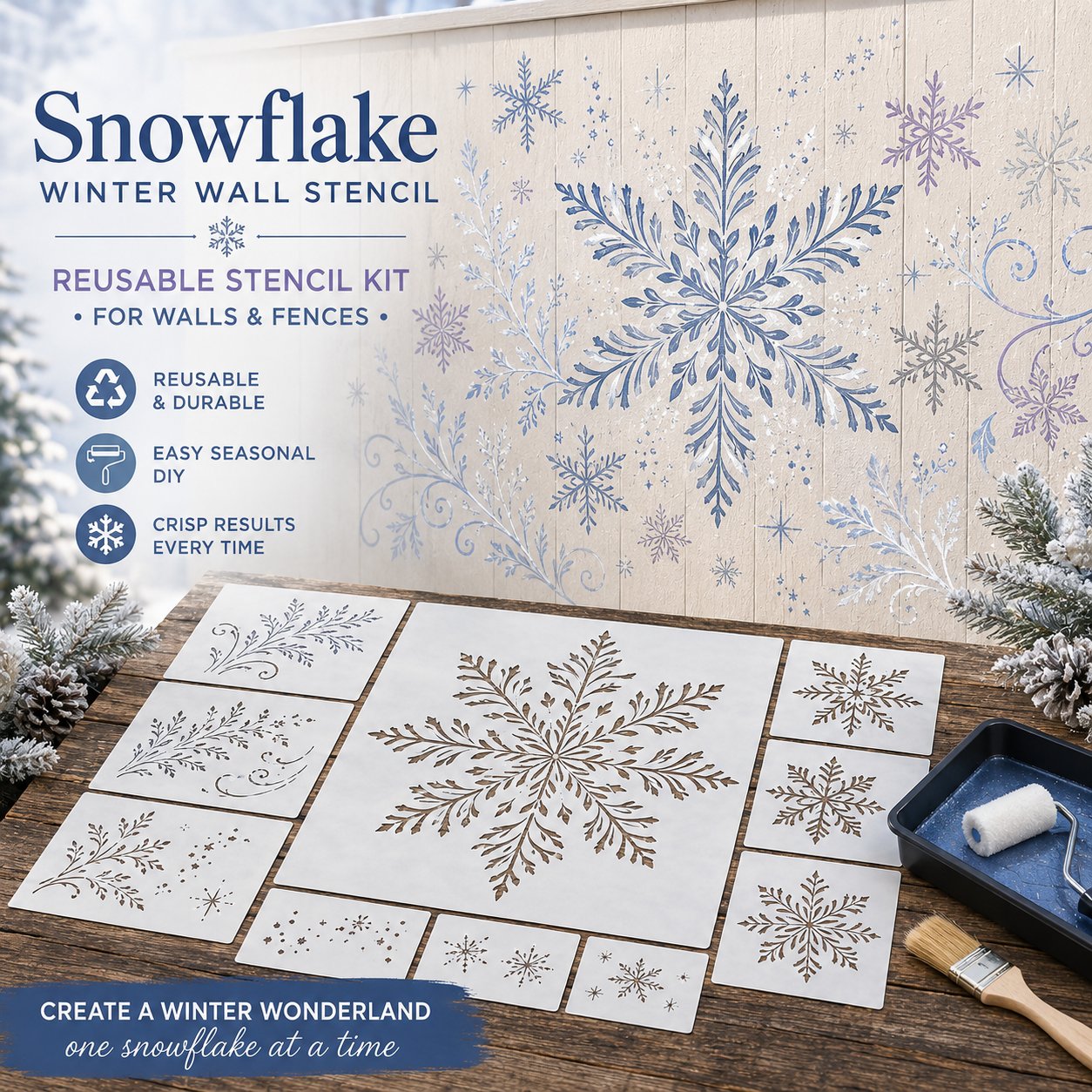 💥 LAST DAY 49% OFF – 🌿 Garden Wall StencilTM Collection | Make your walls look lively and not monotonous