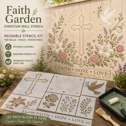 💥 LAST DAY 49% OFF – 🌿 Garden Wall StencilTM Collection | Make your walls look lively and not monotonous