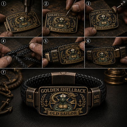 ⚓Last Day Promo: 49% OFF - 🐢Golden Shellback Old Sailor Honor Bracelet