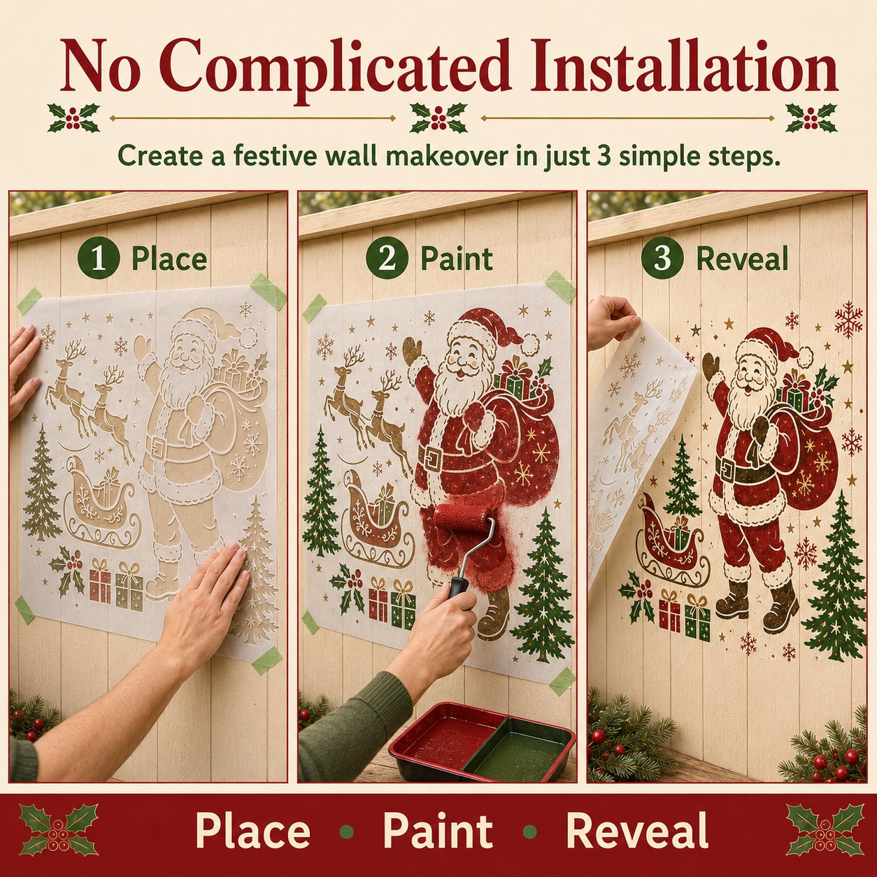 💥 LAST DAY 49% OFF – 🌿 Garden Wall StencilTM Collection | Make your walls look lively and not monotonous